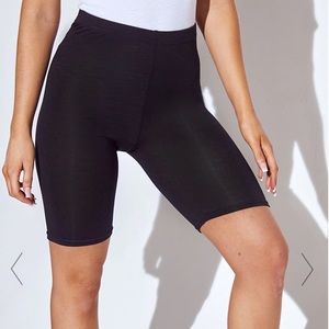 PLT Black Cotton Blend Bike Shorts